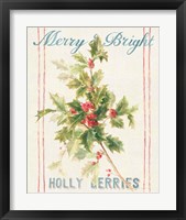 Framed 'Floursack Holiday Bright I' border=