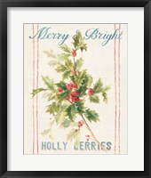 Framed 'Floursack Holiday Bright I' border=