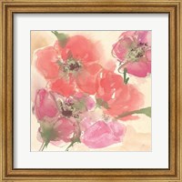 Framed 'Coral Blooms I' border=