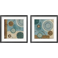 Framed 'New Generation Blue 2 Piece Framed Art Print Set' border=