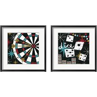 Framed 'Vegas Games 2 Piece Framed Art Print Set' border=