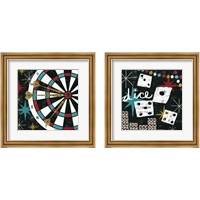 Framed 'Vegas Games 2 Piece Framed Art Print Set' border=