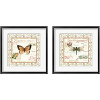 Framed 'Rose Garden Square 2 Piece Framed Art Print Set' border=