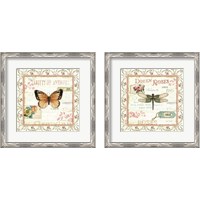 Framed 'Rose Garden Square 2 Piece Framed Art Print Set' border=