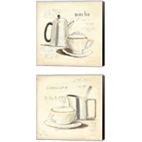 Framed 'Parisian Coffee 2 Piece Canvas Print Set' border=