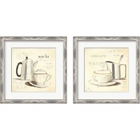 Framed 'Parisian Coffee 2 Piece Framed Art Print Set' border=