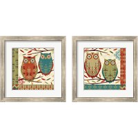 Framed 'Hoot 2 Piece Framed Art Print Set' border=