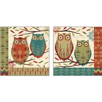 Framed 'Hoot 2 Piece Art Print Set' border=