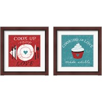 Framed 'Kitchen Love 2 Piece Framed Art Print Set' border=