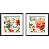 Framed 'Floral Story 2 Piece Framed Art Print Set' border=