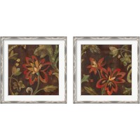 Framed 'Composition on Umber 2 Piece Framed Art Print Set' border=