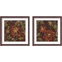 Framed 'Composition on Umber 2 Piece Framed Art Print Set' border=