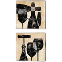 Framed 'Wine Selection 2 Piece Canvas Print Set' border=
