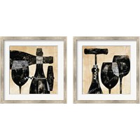 Framed 'Wine Selection 2 Piece Framed Art Print Set' border=