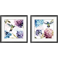 Framed 'Spring Nectar Square 2 Piece Framed Art Print Set' border=