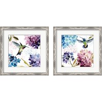 Framed 'Spring Nectar Square 2 Piece Framed Art Print Set' border=