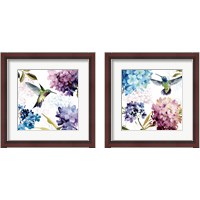 Framed 'Spring Nectar Square 2 Piece Framed Art Print Set' border=