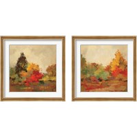 Framed 'Fall Forest 2 Piece Framed Art Print Set' border=