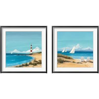 Framed 'Sandy Point 2 Piece Framed Art Print Set' border=