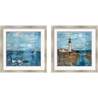 Framed 'Blue Nautical 2 Piece Framed Art Print Set' border=