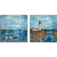 Framed 'Blue Nautical 2 Piece Art Print Set' border=