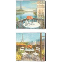 Framed 'Paris Views 2 Piece Canvas Print Set' border=