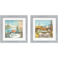 Framed 'Paris Views 2 Piece Framed Art Print Set' border=