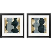 Framed 'Geometric Deco 2 Piece Framed Art Print Set' border=