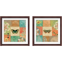 Framed 'Folk Floral 2 Piece Framed Art Print Set' border=