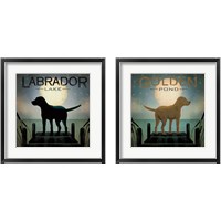 Framed 'Pond Dogs 2 Piece Framed Art Print Set' border=