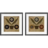 Framed American Penny Rug 2 Piece Framed Art Print Set