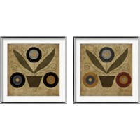 Framed 'American Penny Rug 2 Piece Framed Art Print Set' border=