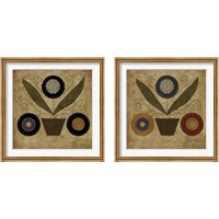 Framed 'American Penny Rug 2 Piece Framed Art Print Set' border=