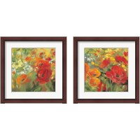 Framed 'Oriental Poppy Field 2 Piece Framed Art Print Set' border=