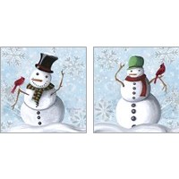 Framed 'Winter Cheer 2 Piece Art Print Set' border=