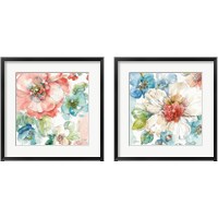 Framed 'Summer Bloom 2 Piece Framed Art Print Set' border=