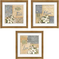 Framed 'Inspirational Squares 3 Piece Framed Art Print Set' border=