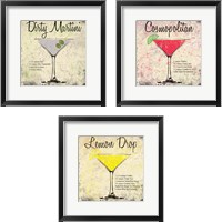 Framed Cocktail 3 Piece Framed Art Print Set