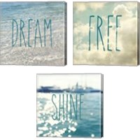 Framed 'Natural Inspiration 3 Piece Canvas Print Set' border=