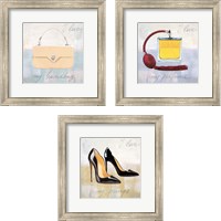 Framed 'I Love my Fashion 3 Piece Framed Art Print Set' border=