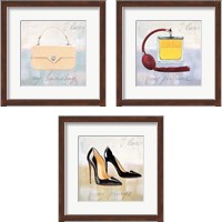 Framed 'I Love my Fashion 3 Piece Framed Art Print Set' border=