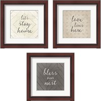 Framed 'Country Collage 3 Piece Framed Art Print Set' border=