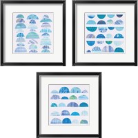 Framed 'Half Moon Abstract 3 Piece Framed Art Print Set' border=