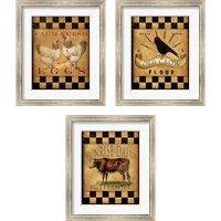 Framed 'Farm Signs 3 Piece Framed Art Print Set' border=