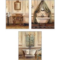 Framed 'Classical Bath 3 Piece Art Print Set' border=