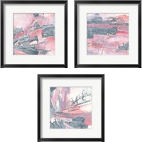 Framed 'Whitewashed Blush 3 Piece Framed Art Print Set' border=