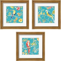 Framed 'Tropical Oasis 3 Piece Framed Art Print Set' border=