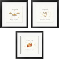 Framed 'Lil Sweeties 3 Piece Framed Art Print Set' border=