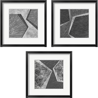 Framed 'Orchestrated Geometry 3 Piece Framed Art Print Set' border=