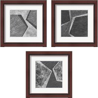 Framed 'Orchestrated Geometry 3 Piece Framed Art Print Set' border=